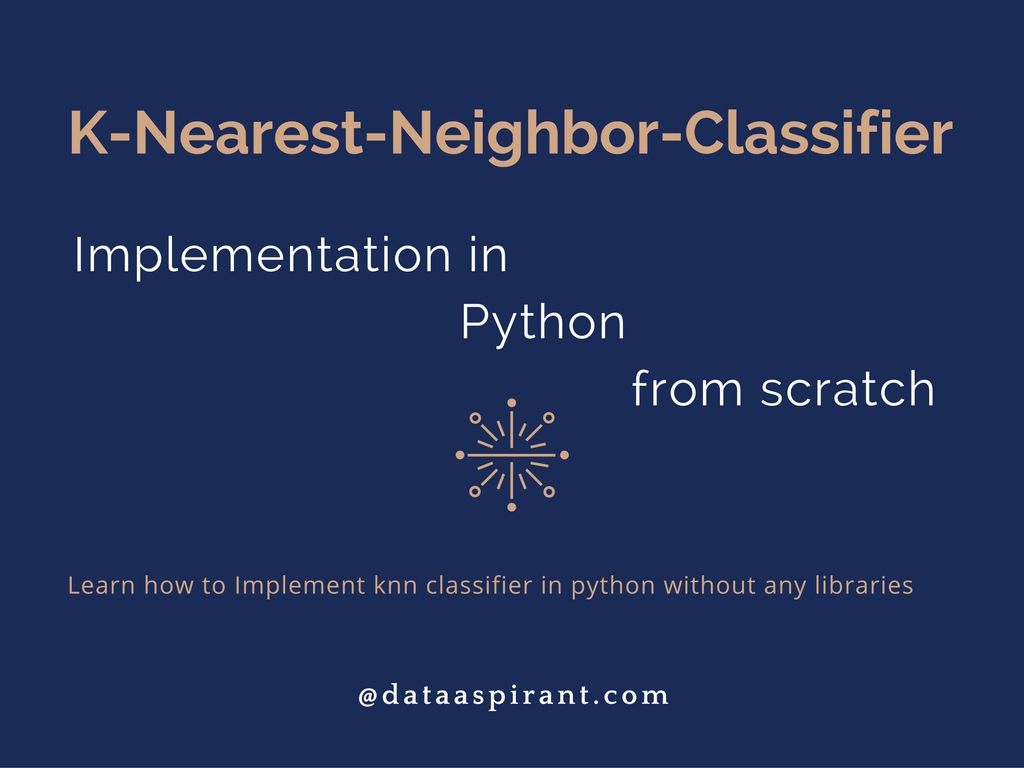 Knearest neighbor algorithm implementation in Python from