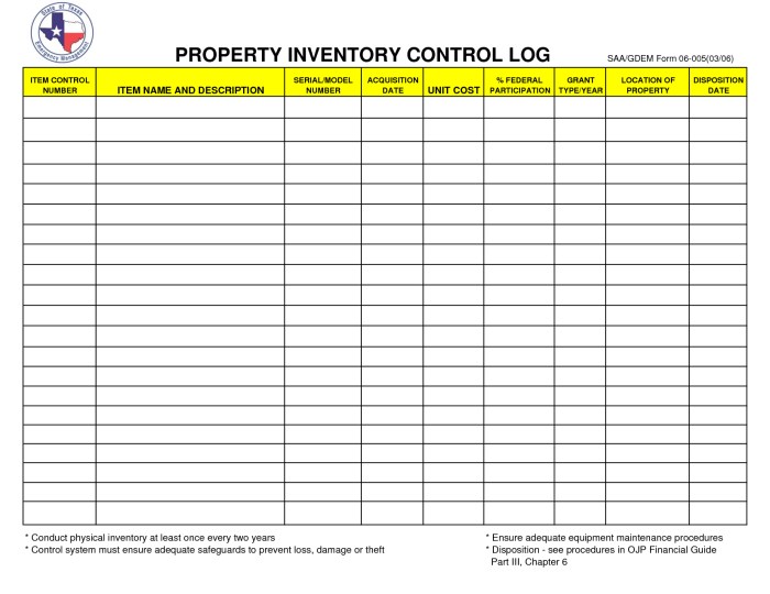 Printable Estate Inventory Worksheet spreadsheet