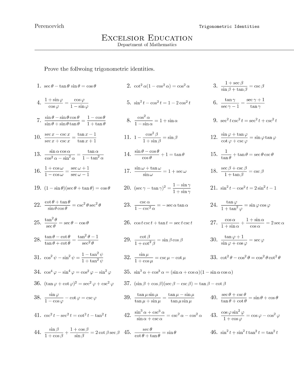 homework help trigonometric identities