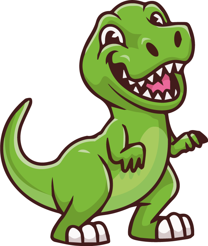 Stickers Dinosaure Dessin Anime Mignon Tenstickers