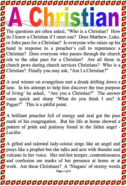 We are especially passionate about creating and handing out gospel tracts. Tracts Deeper Christian Life Ministry