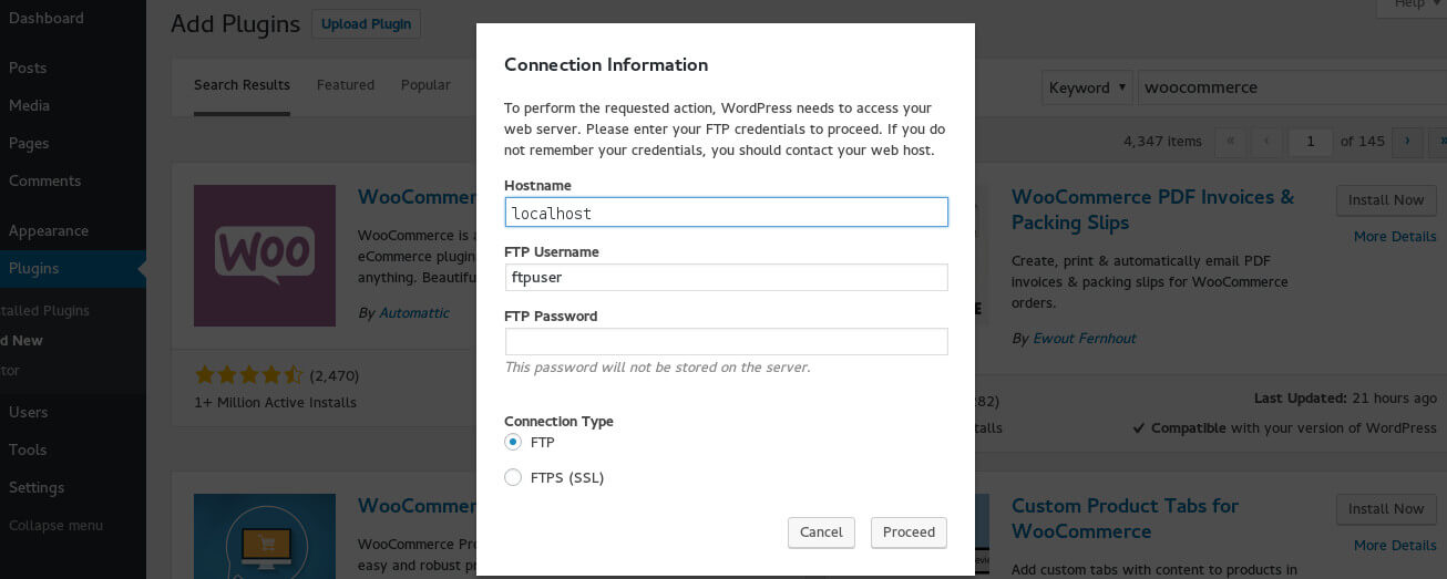 If you have a local firewall or an antivirus, try to disable it. Unable to install plugins on localhost - DDGPRESS