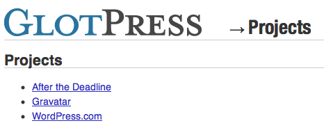 GlotPress Übersicht