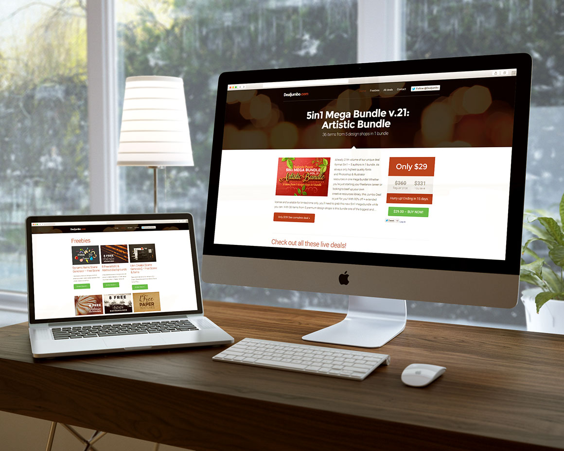 Free Workspace Mockup — Discounted design