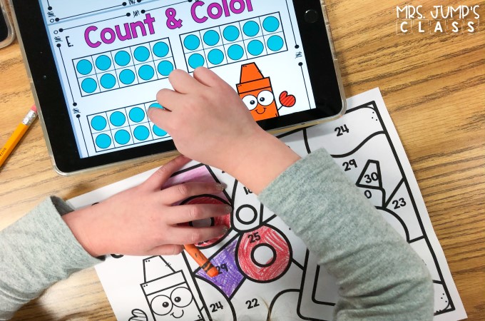 27 math centers to practice numbers to 30 in kindergarten