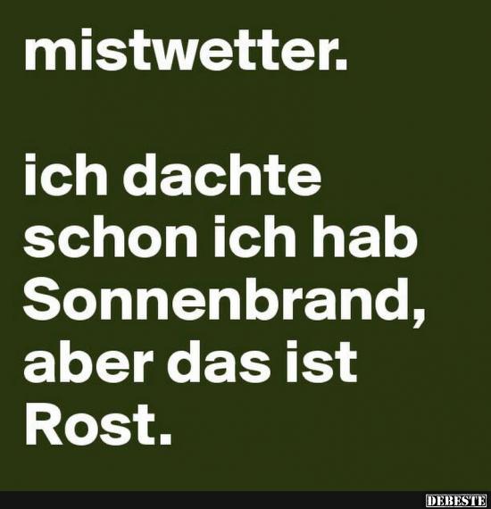 Mistwetter. | Lustige Bilder, Sprüche, Witze, echt lustig