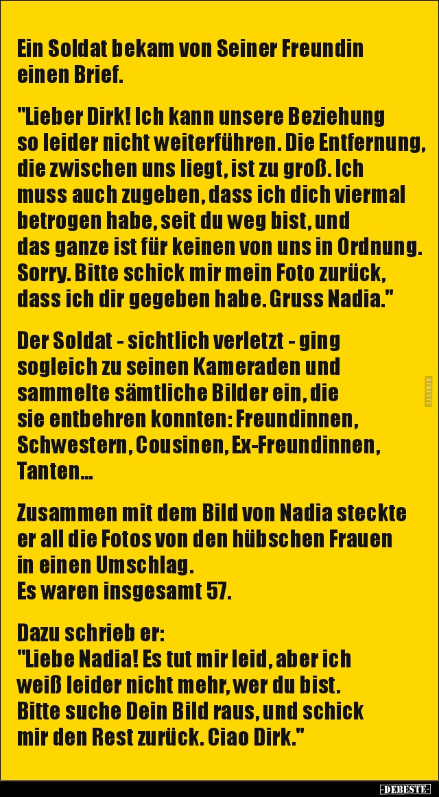 Ein Soldat Bekam Von Seiner Freundin Einen Brief.. | Lustige Bilder, Sprüche, Witze, Echt Lustig 1162_x_640_jpg