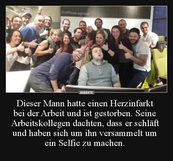Dieser Mann Hatte Einen Herzinfarkt Bei Der Arbeit Und Ist.. | Lustige Bilder, Sprüche, Witze, Echt Lustig