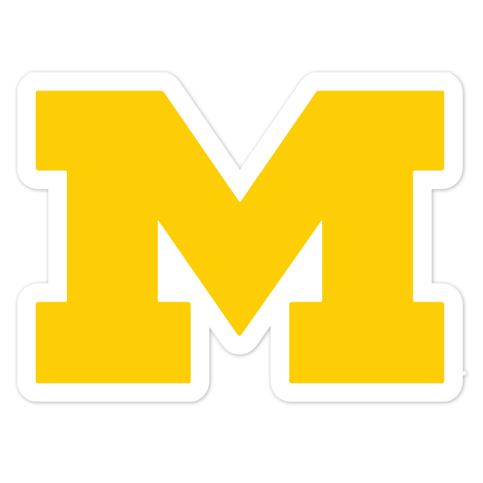 Big ten logo in michigan's colors. Michigan Wolverines Ncaa Logo Sticker