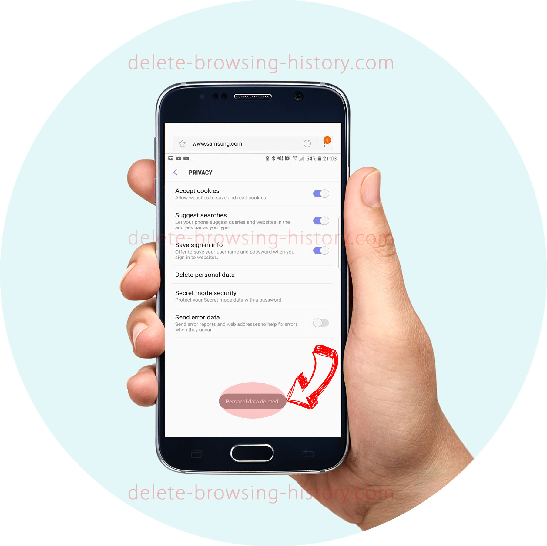 Delete Browsing History On Your Samsung Browser Delete