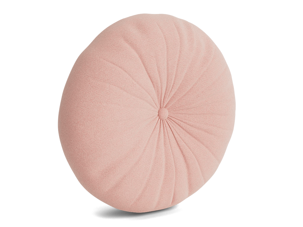 Minka Pleated Round Pillow - Royale Blush