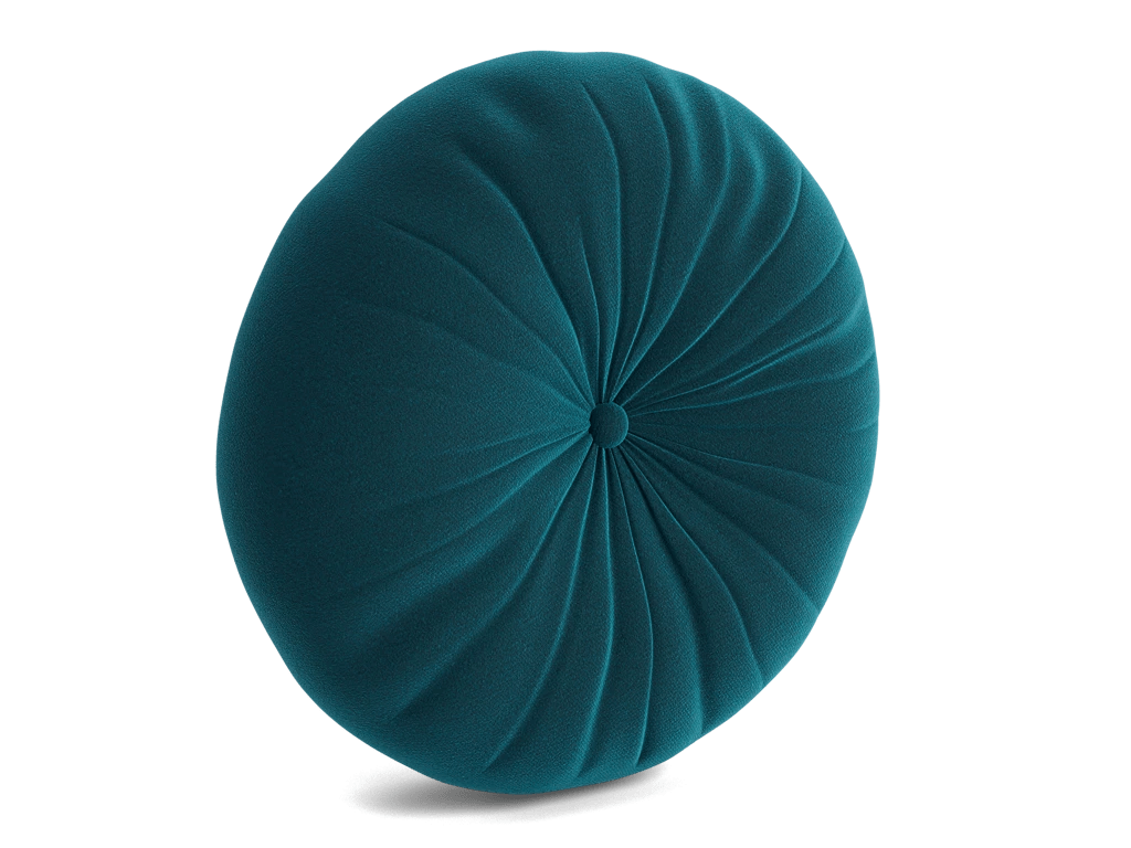 Minka Pleated Round Pillow - Royale Peacock