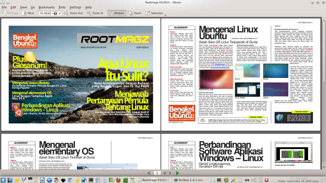 Solusi merupakan sebuah majalah islamik kontemporari popular terbitan telaga biru. Proses Pembuatan Majalah Digital Rootmagz Tutorial Desain Inkscape
