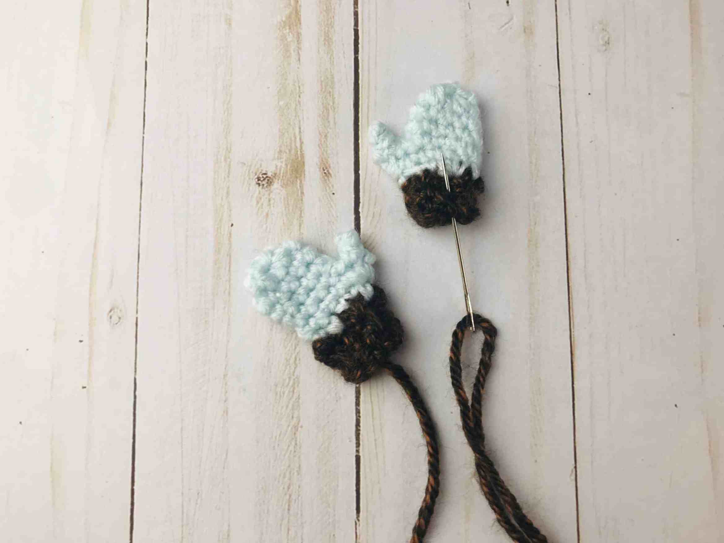 Crochet Mitten Ornament Pattern Free & Easy!