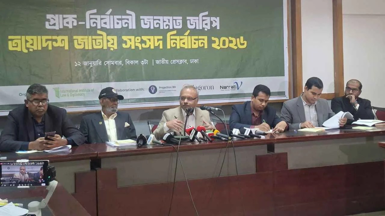 ত্রয়োদশ জাতীয় সংসদ নির্বাচনকে ঘিরে বিএনপি–জামায়াতের হাড্ডাহাড্ডি লড়াইয়ের ইঙ্গিত জনমত জরিপে