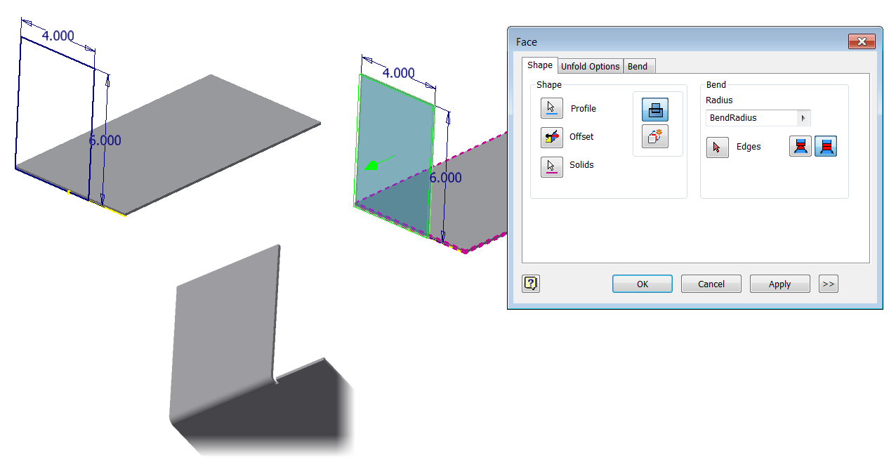 Autodesk Inventor Sheet Metal Faces