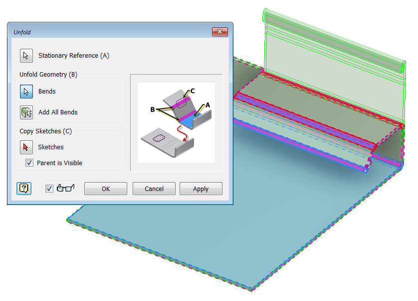 Autodesk Inventor Unfold and Refold