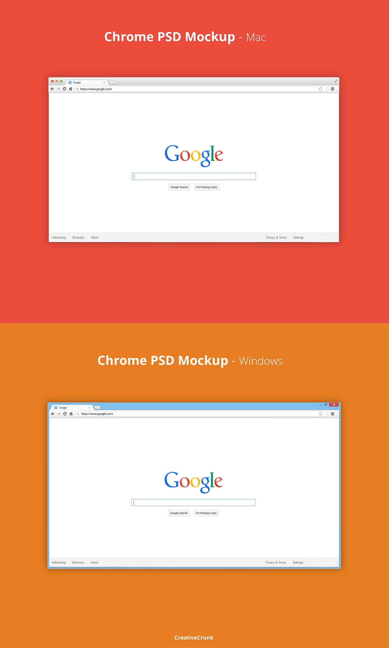 Free Chrome Browser Desktop Mockup in PSD DesignHooks