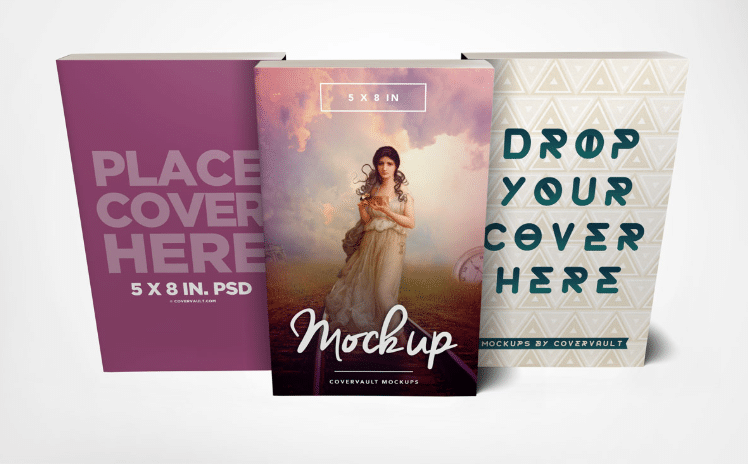 5.5 x 8.5 paperback book mockup showing front and back cover. Paperback Book Psd Mockup Download For Free Designhooks