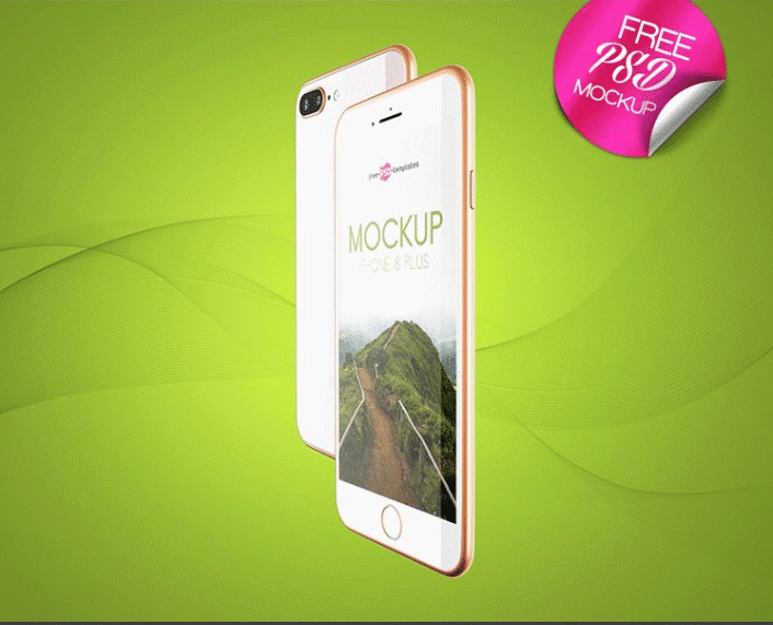 Free vector apple iphone 8 plus mockup ai & eps. Iphone 8 Plus Psd Mockup Download For Free Designhooks