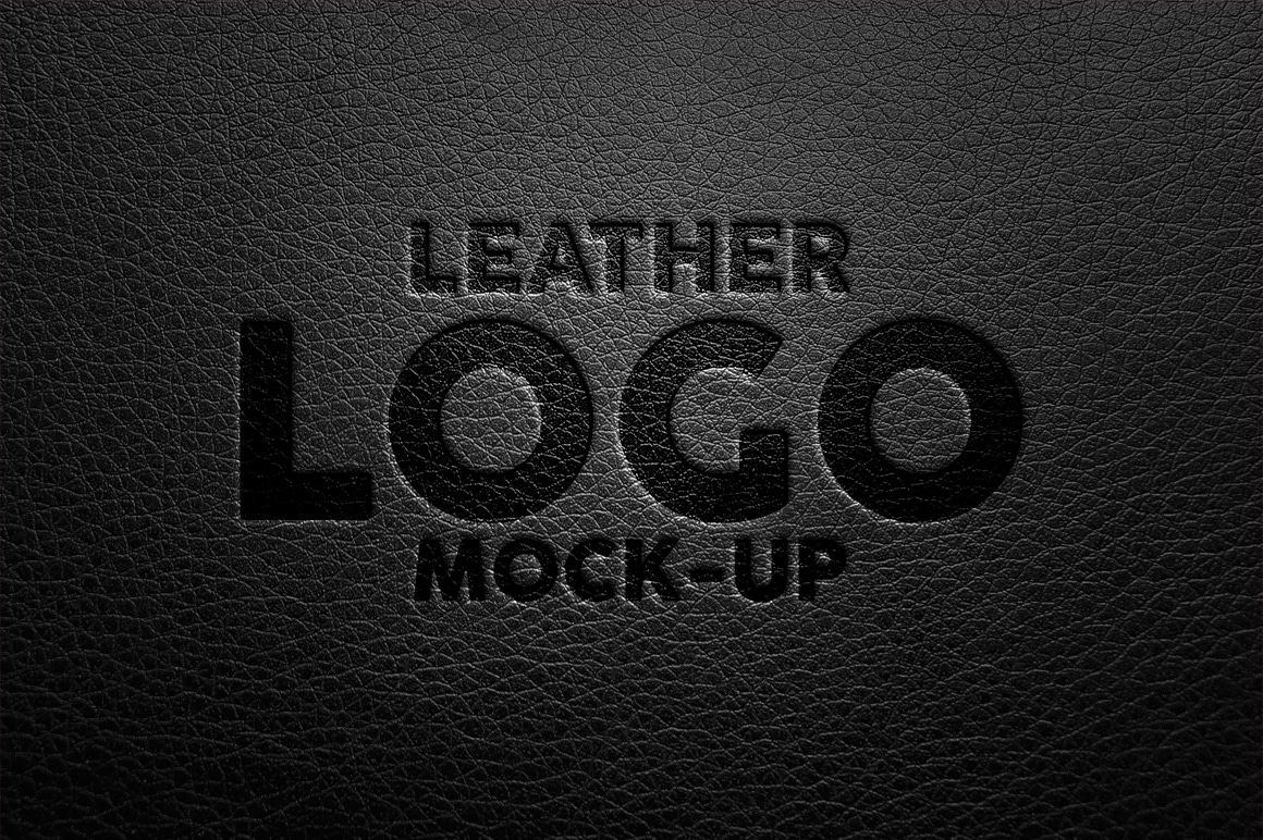 Free Leather Engraved Logo Design Mockup in PSD DesignHooks