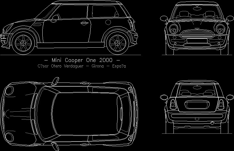The difference between an old car and a classic is clear if you're a car enthusiast. Mini - Cooper DWG Plan for AutoCAD ⢠Designs CAD