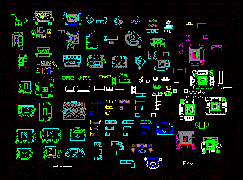 Cad block, armchairs drawings, sections stalls drawings, cinema seats . Sofas Blocks DWG Block for AutoCAD â¢ Designs CAD