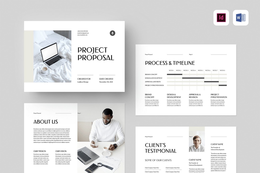 Web Design Proposal Template Word