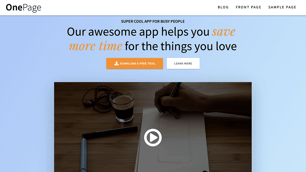 In the theme's home page you can display all the essential features of your website like . 23 Best Free One Page Wordpress Themes Most Popular 2021