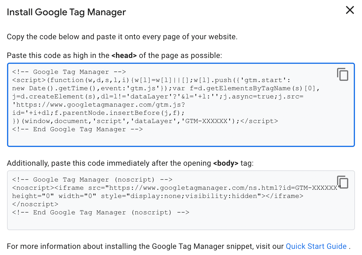 Simply enter the code you see below and . Install Google Tag Manager For Web Pages Google Tag Manager For Web