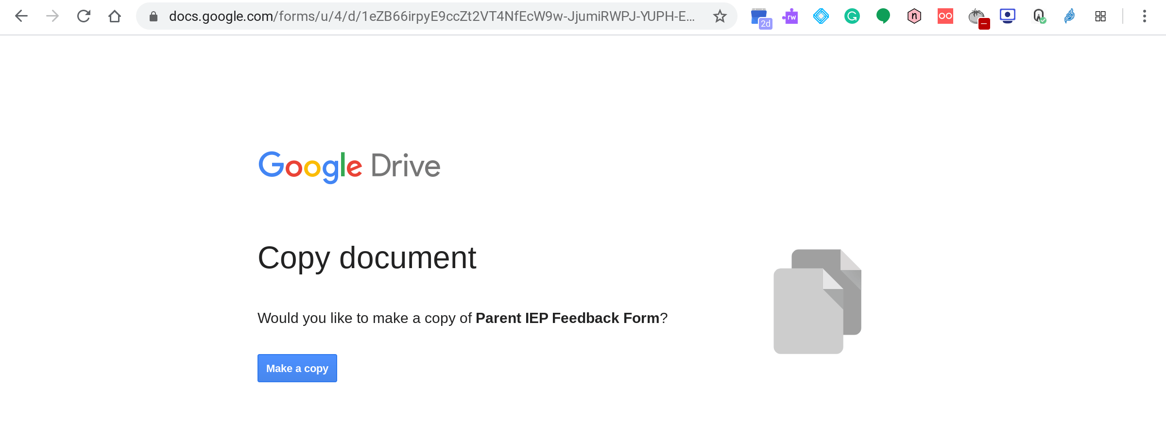 share copies of google forms