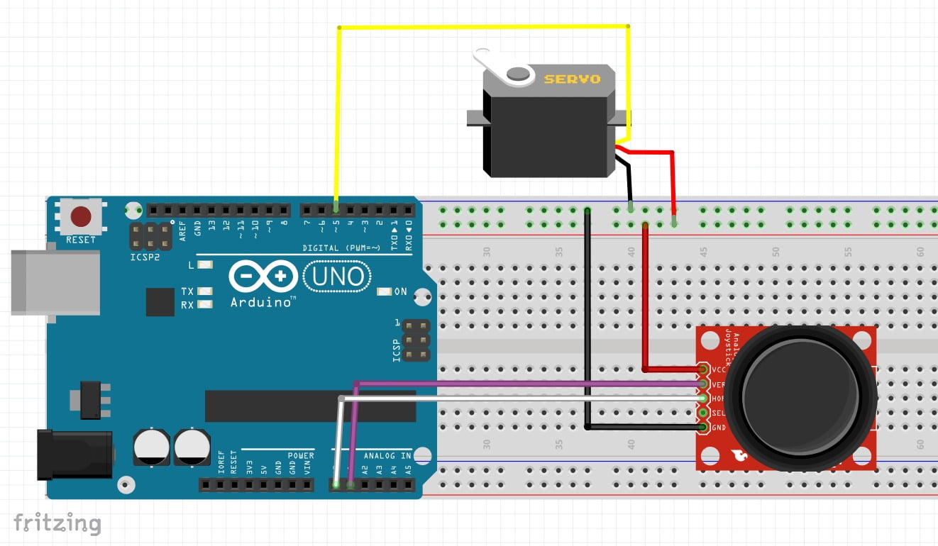 mBlock ile Arduino! Joystick ile Servo Motor Kontrol devreyakan