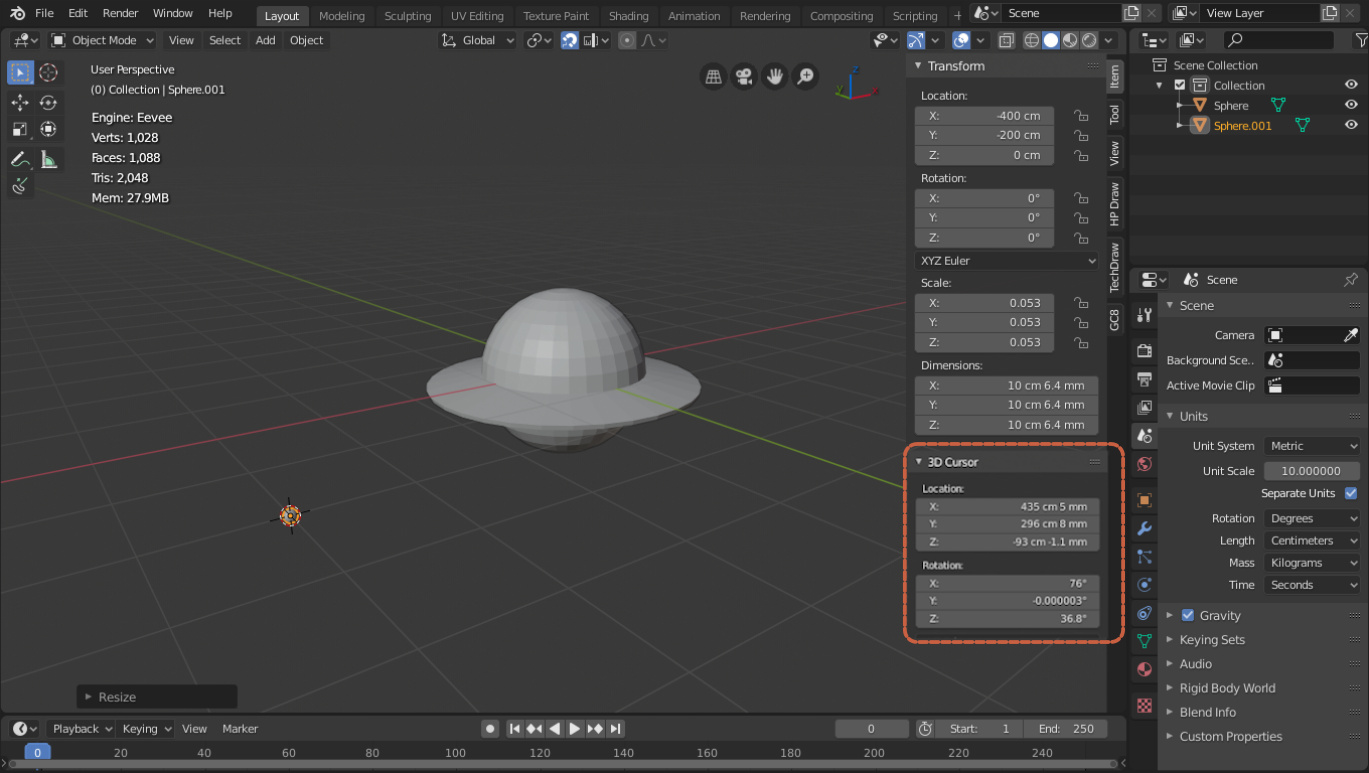 3d Cursor Parameter Should Be In Section Item Transform In N Sidebar Usability Blender Developer Talk