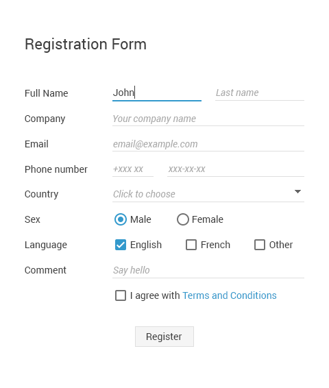 Creating Registration Form with Online Form Builder