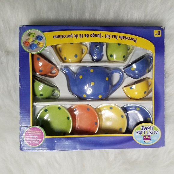Toys R Us Toys | Toys R Us Just Like Home Porcelain Tea Set In Box |  Poshmark