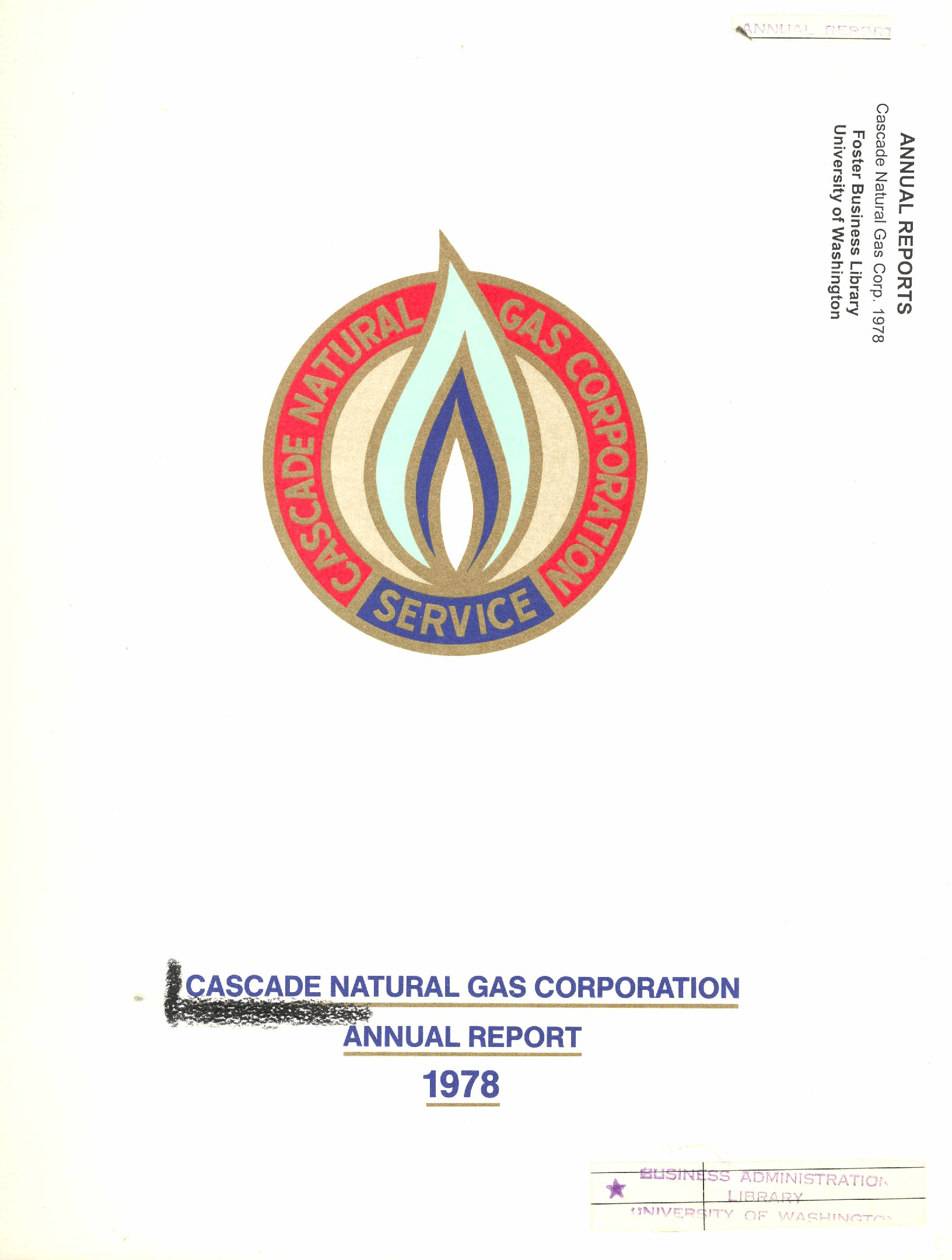 Annual Report Cascade Natural Gas 1978 Northwest Historical Annual Reports Collection University Of Washington Digital Collections