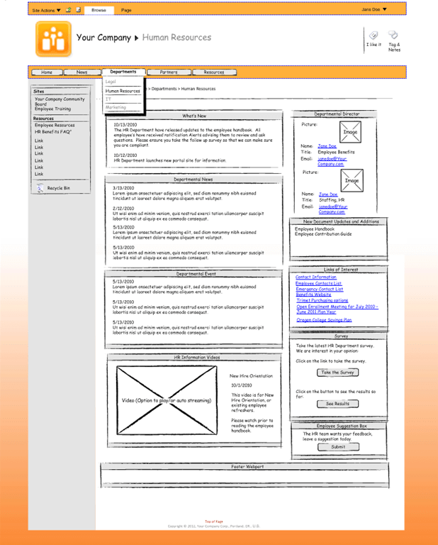 Sep 15, 2021 · with design manager, you can create a visual design for your website by using whatever web design tool or html editor you prefer, using only html and css, and then upload that design into sharepoint. Sharepoint Wireframing To Mockup How To Guide Digital Media Mad Genius Creative Maker Designer