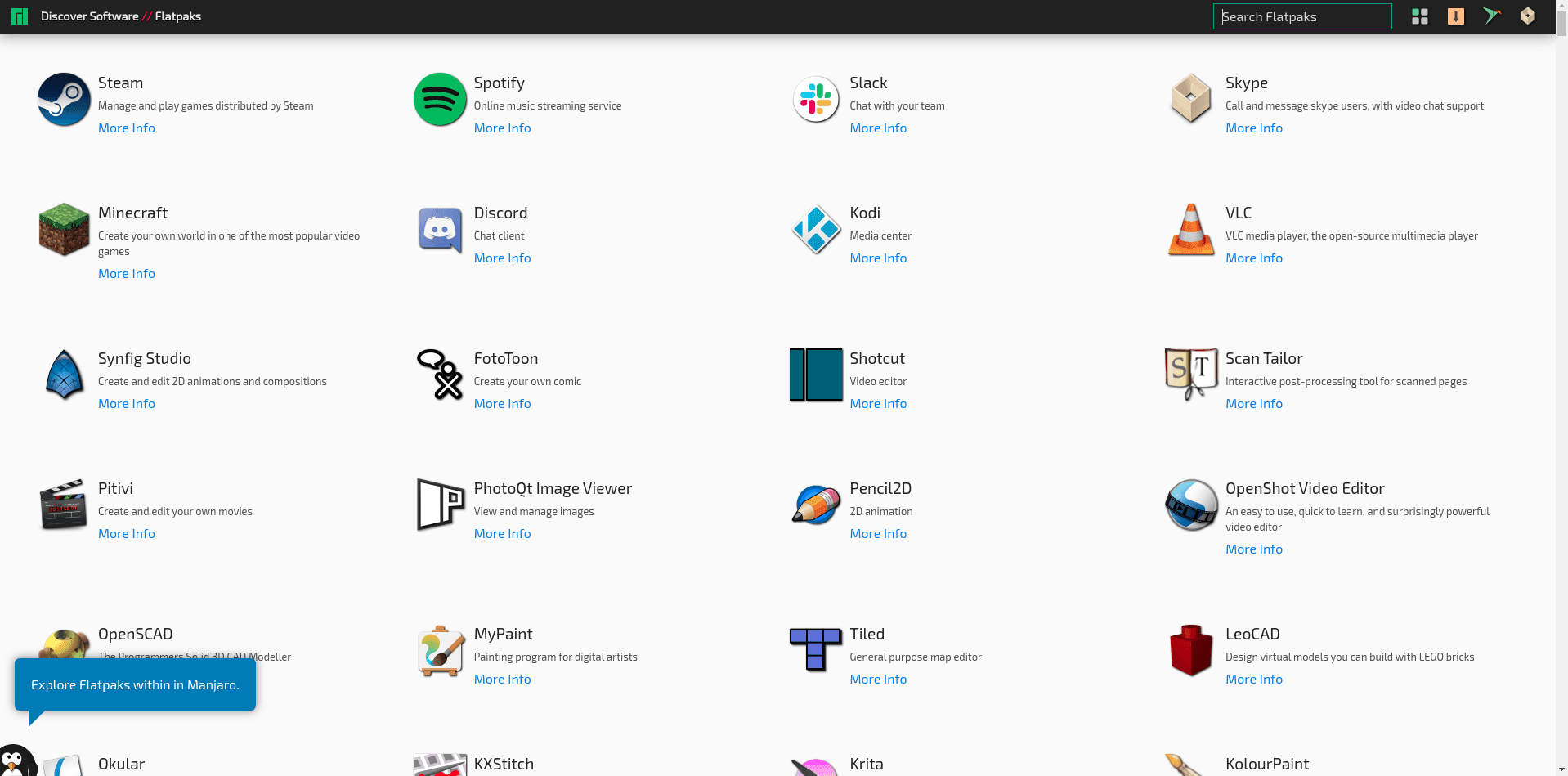 manjaro-flatpaks-page