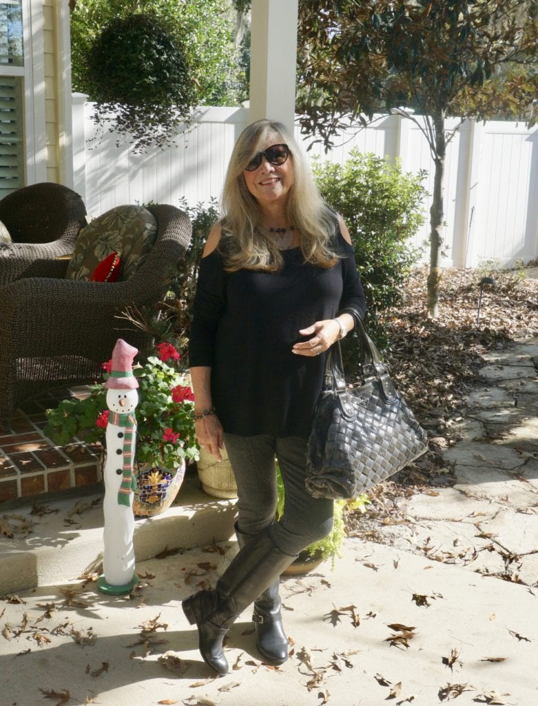Outfit: Tweed Leggings and Riding Boots 