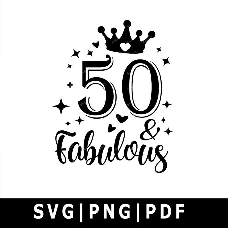 50th birthday svg dxf png jpg eps hello fifty hello 50 age 299178. Fifty Birthday Svg Png Pdf Cricut Cricut Svg Silhouette Svg 50th Birthday Svg 50th Birthday Birthday Svg 50 And Fab Svg Ditalgo Digital Goods Store