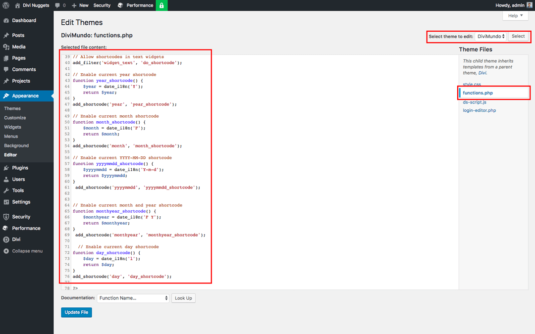 Create your shortcode for the current year (and current month, current date or current . Add Copyright C Current Year In The Wordpress Footer With Automatic Updates Divimundo