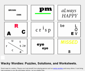 wackyusacom wacky wordies solutions puzzles and