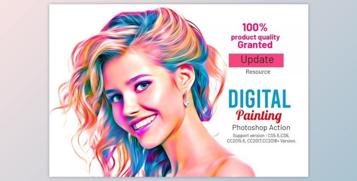 Download Digital Painting Photoshop Action Atn