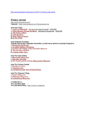 Carti Romane De Dragoste Scrise De Eloisa James Download Presentations