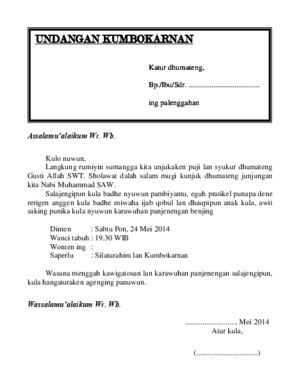 Bukan hanya sekedar contoh undangan melainkan file dari undangan tersebut dapat kamu unduh dengan mudah cukup klik. Undangan Kumbokarnan 2 Download Documents