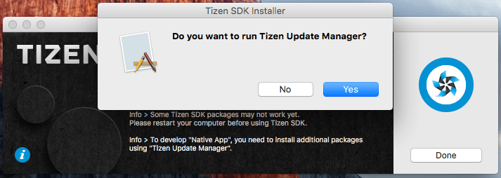 2 tap on settings icon. Tizen Deprecated Gitbook