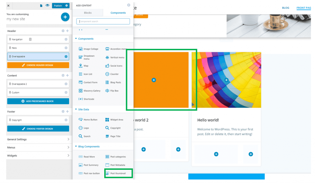 The most obvious is on the homepage with a list of blog posts. Post Thumbnail Component Colibri Docs