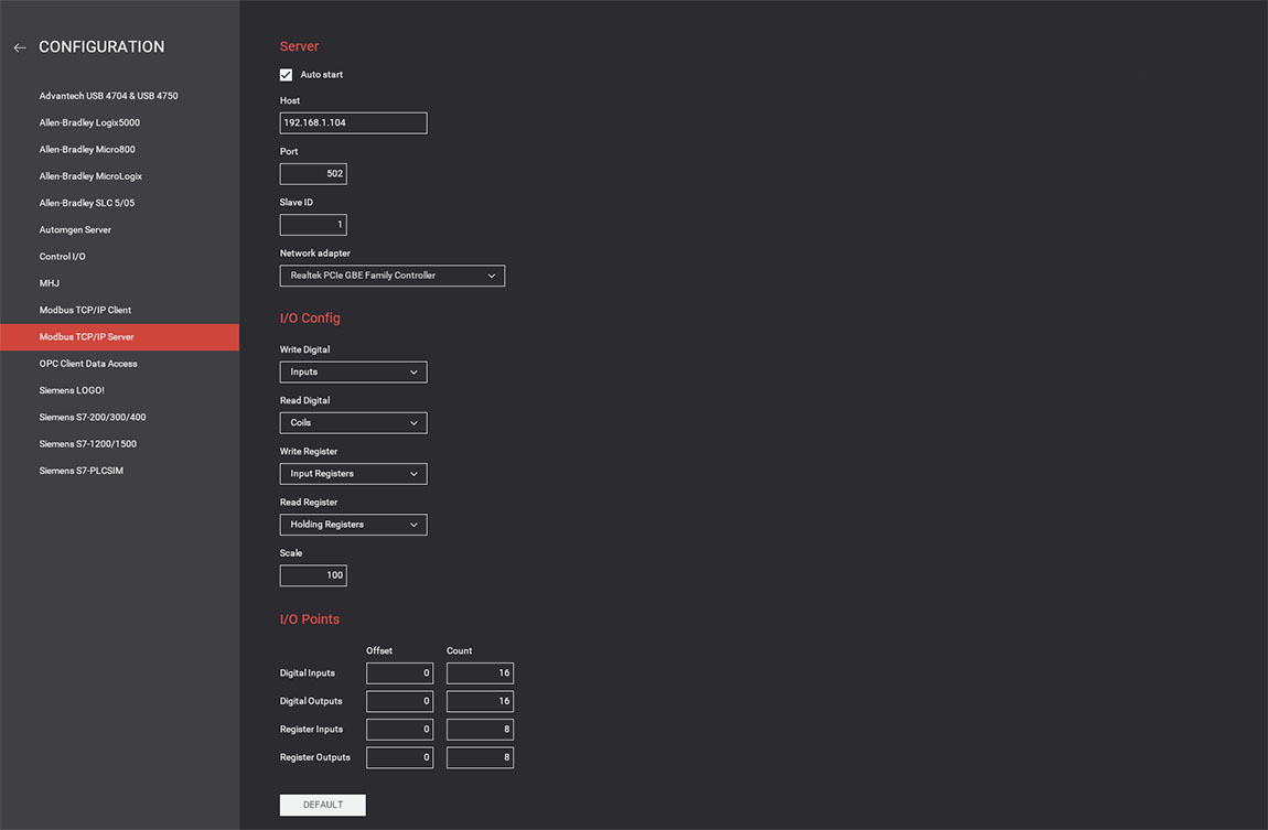 Modbus Tcp Ip Server Factory I O