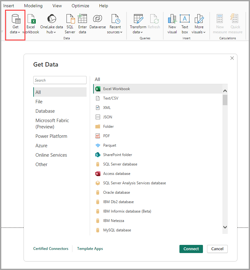 Datenquellen In Power Bi Desktop Power Bi Microsoft Docs