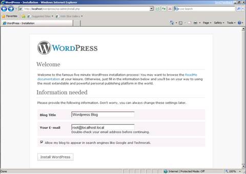 Learn how to install and customize one of the most popular blogging platforms around. Install Wordpress On Iis Microsoft Docs